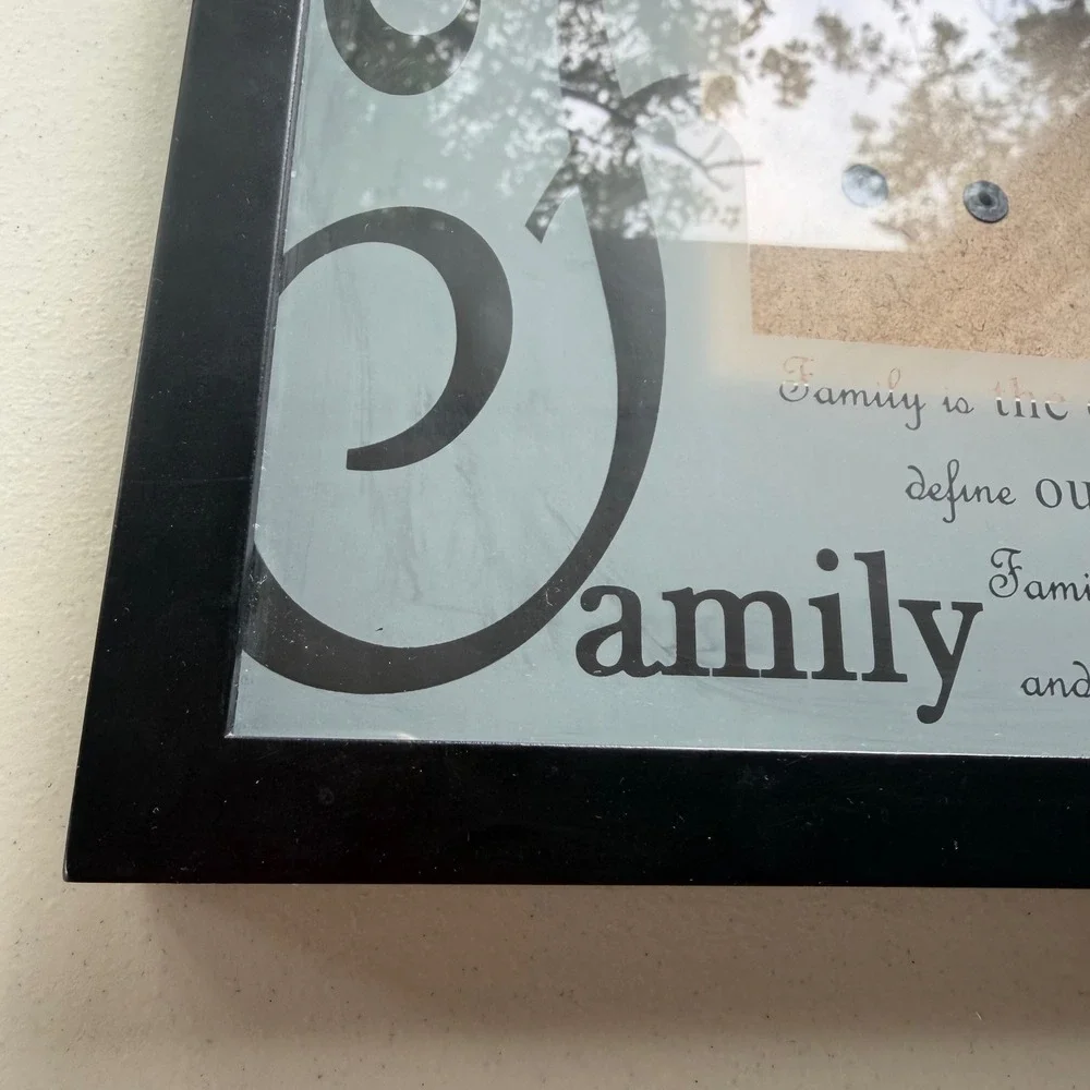 Black Wood Family Quote Shadow Box Picture Frame 4x6